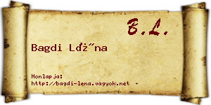 Bagdi Léna névjegykártya